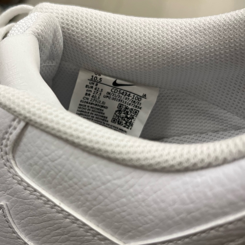 NWOT NIKE Court Lows All White no original box size 11 - Picture 12 of 17